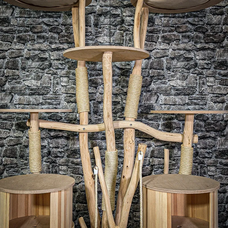 Naturkratzbaum 3109 Kratzbaum Natur Holz Design 161 cm hoch Katzenbaum