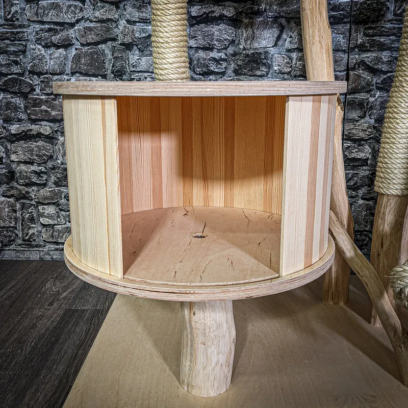 Naturkratzbaum 3109 Kratzbaum Natur Holz Design 161 cm hoch Katzenbaum