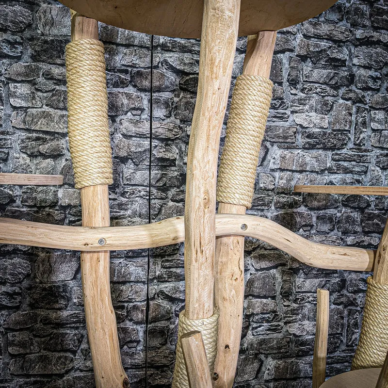 Naturkratzbaum 3109 Kratzbaum Natur Holz Design 161 cm hoch Katzenbaum