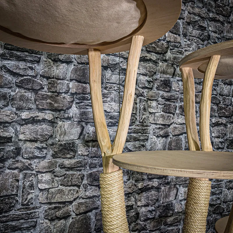 Naturkratzbaum 3109 Kratzbaum Natur Holz Design 161 cm hoch Katzenbaum