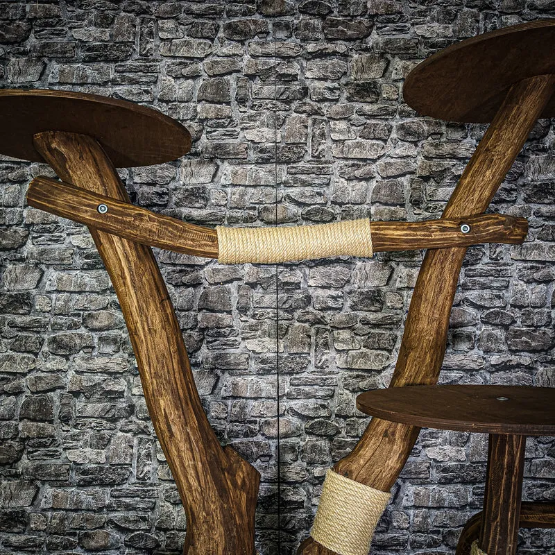 Outdoor Naturkratzbaum 3103 Kratzbaum Natur Holz Design 205 cm hoch Katzenbaum