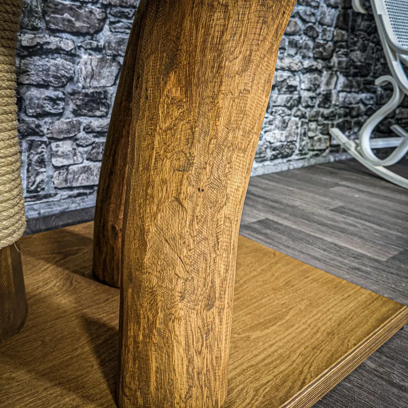 Outdoor Naturkratzbaum 3102 Kratzbaum Natur Holz Design 122 cm hoch Katzenbaum