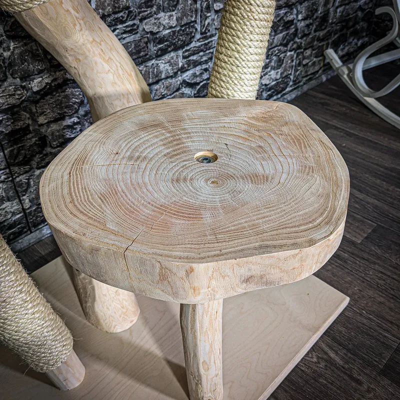 Naturkratzbaum 3101 Kratzbaum Natur Holz Design 145 cm hoch Katzenbaum