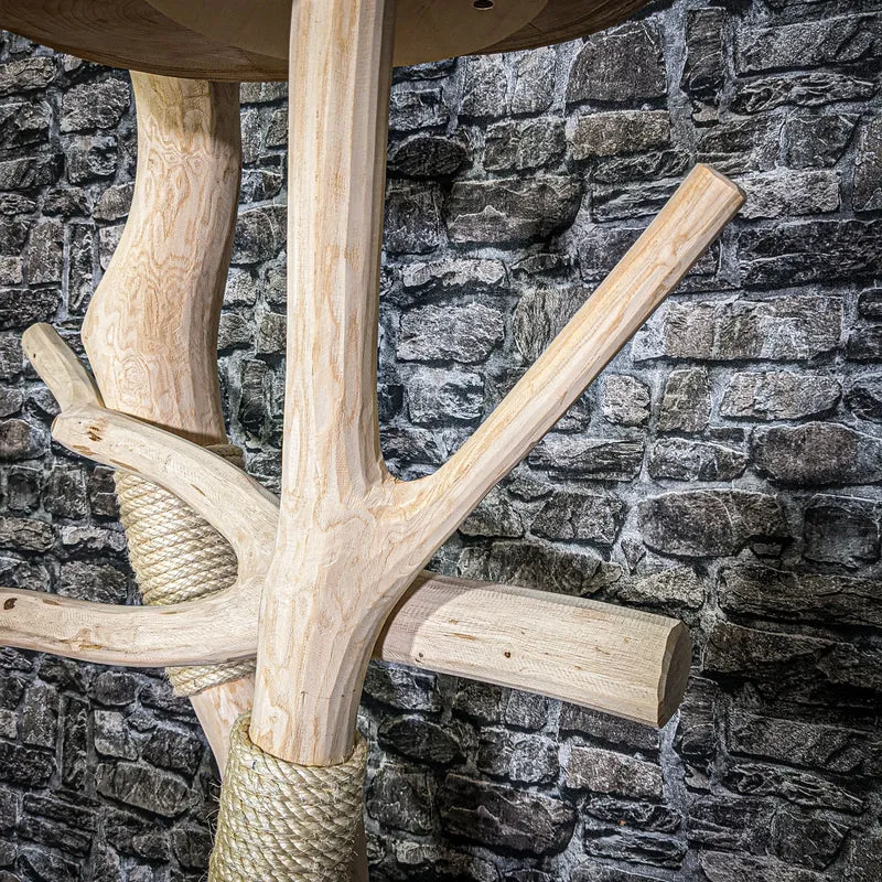 Naturkratzbaum 3101 Kratzbaum Natur Holz Design 145 cm hoch Katzenbaum