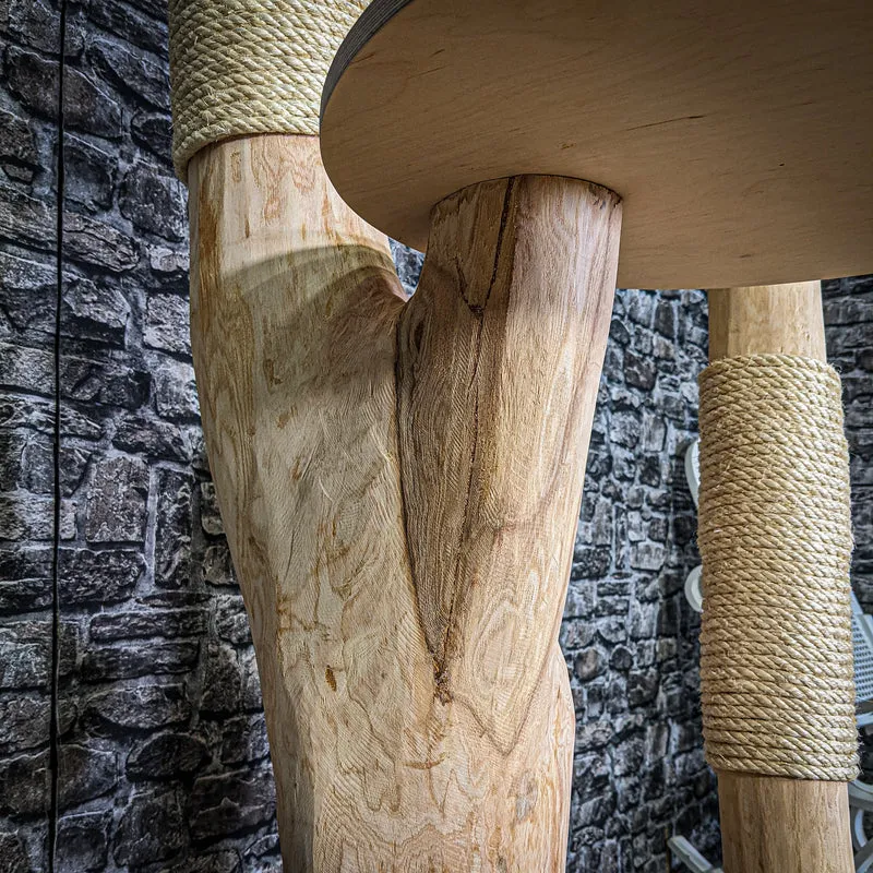 Naturkratzbaum 3105 Kratzbaum Natur Holz Design 176 cm hoch Katzenbaum