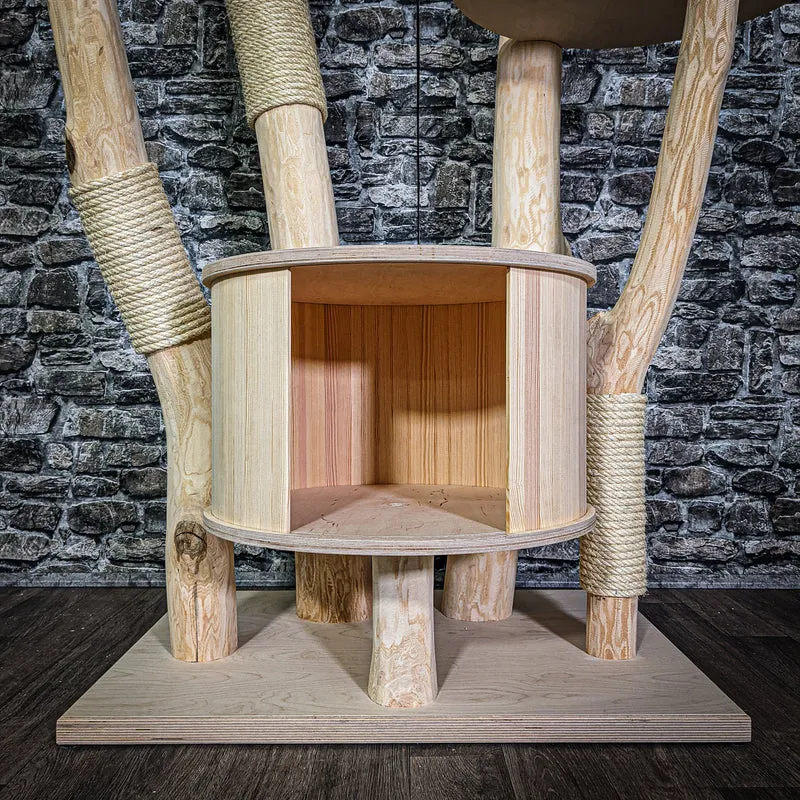 Naturkratzbaum 3099 Kratzbaum Natur Holz Design 200 cm hoch Katzenbaum