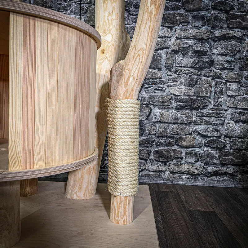 Naturkratzbaum 3099 Kratzbaum Natur Holz Design 200 cm hoch Katzenbaum
