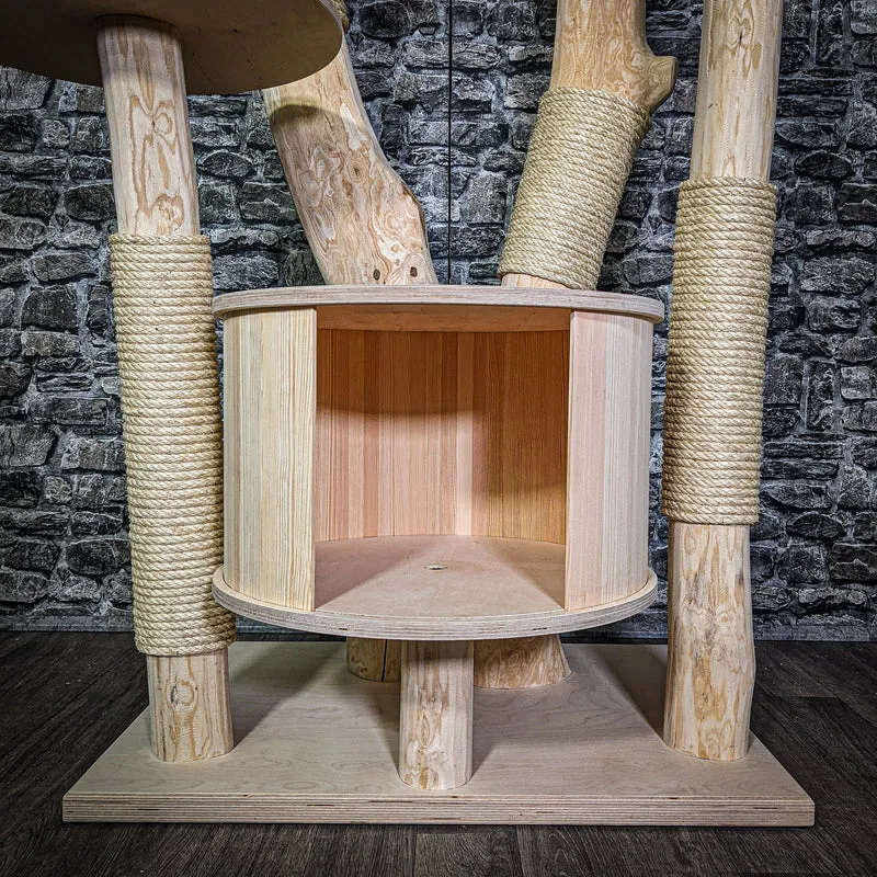 Naturkratzbaum 3097 Kratzbaum Natur Holz Design 176 cm hoch Katzenbaum