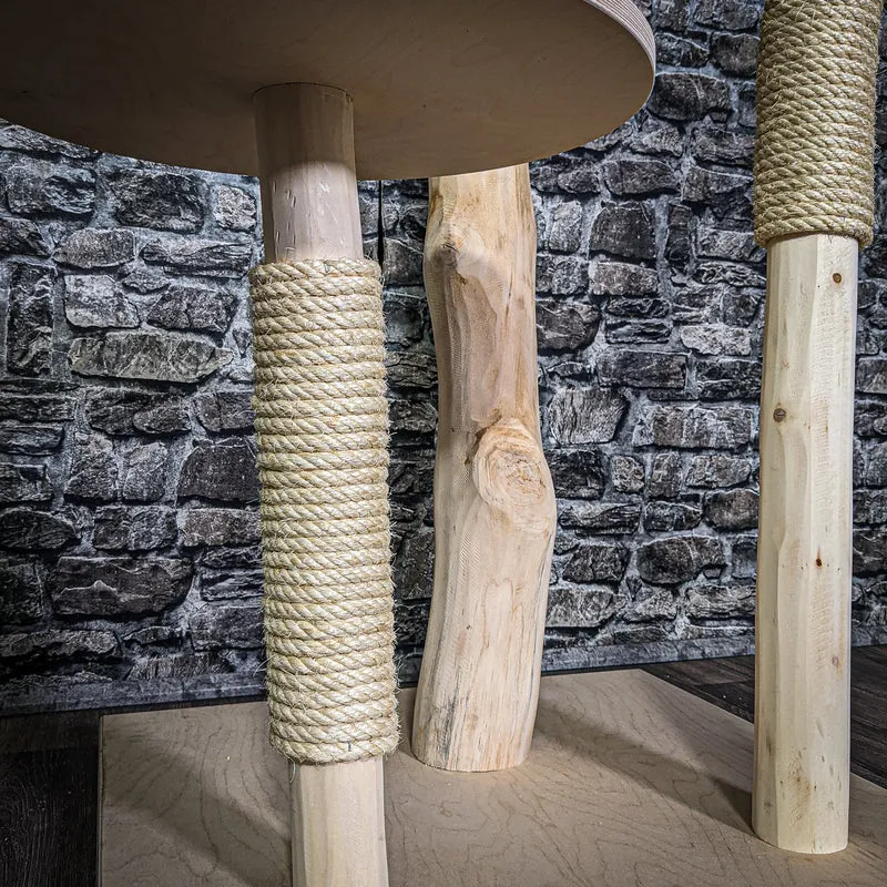 Naturkratzbaum 3096 Kratzbaum Natur Holz Design 145 cm hoch Katzenbaum