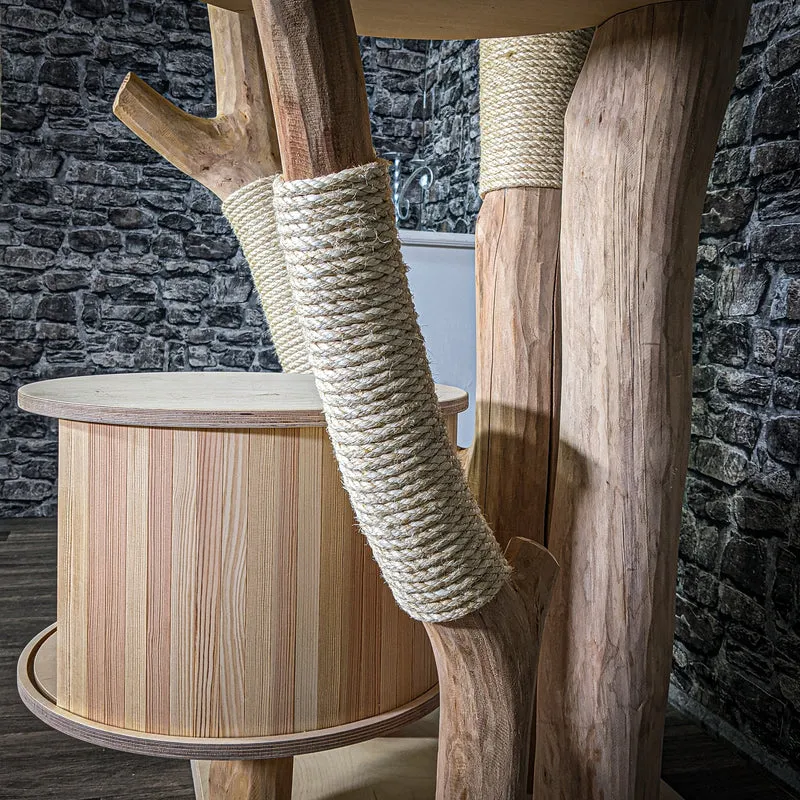 Naturkratzbaum 3095 Kratzbaum Natur Holz Design 191 cm hoch Katzenbaum