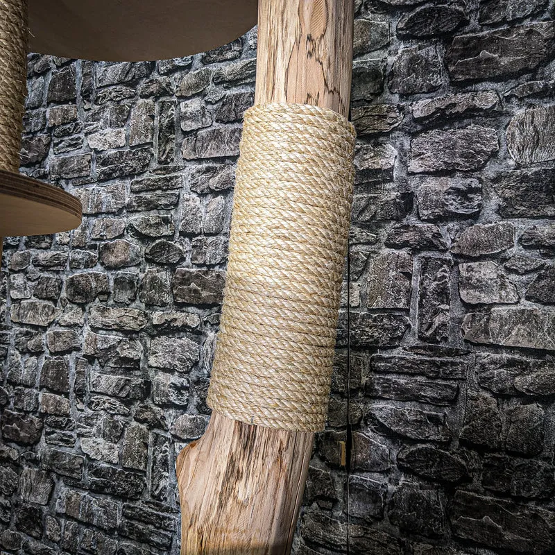 Naturkratzbaum 3094 Kratzbaum Natur Holz Design 144 cm hoch Katzenbaum