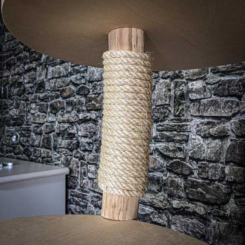 Naturkratzbaum 3094 Kratzbaum Natur Holz Design 144 cm hoch Katzenbaum