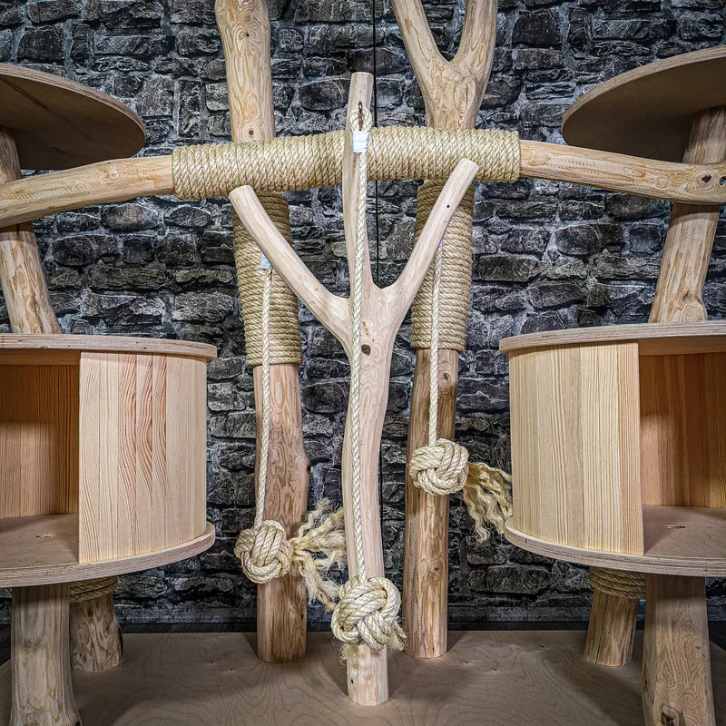 Naturkratzbaum 3093 Kratzbaum Natur Holz Design 160 cm hoch Katzenbaum