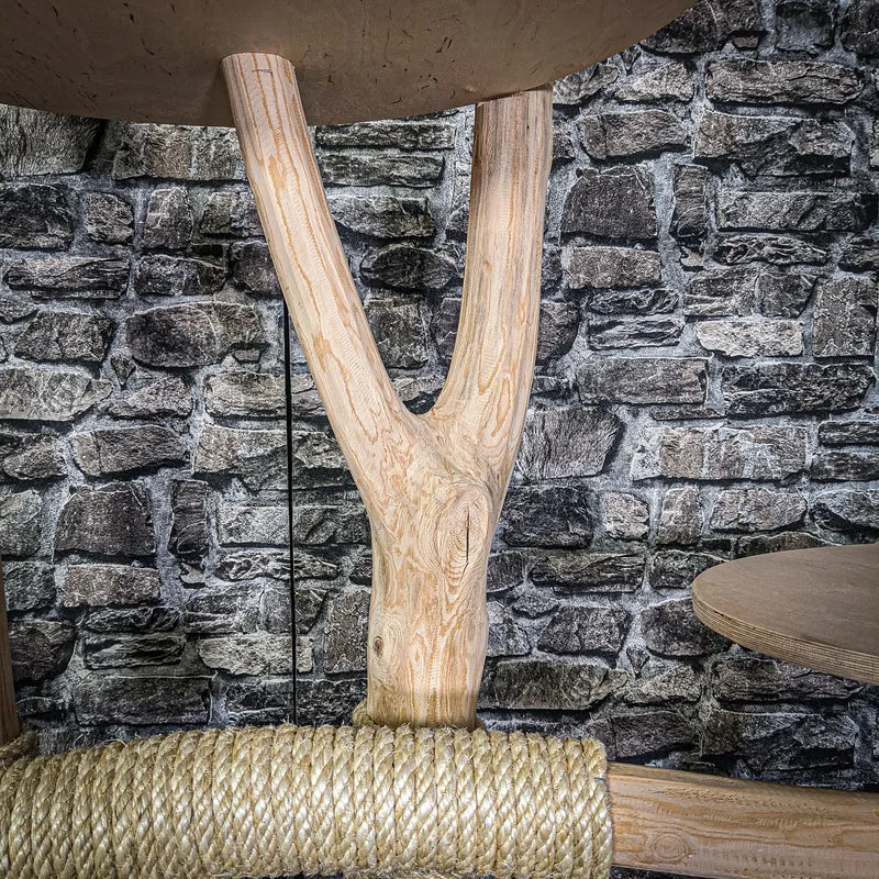 Naturkratzbaum 3093 Kratzbaum Natur Holz Design 160 cm hoch Katzenbaum
