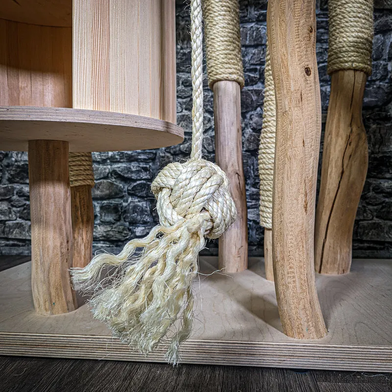 Naturkratzbaum 3090 Kratzbaum Natur Holz Design 158 cm hoch Katzenbaum