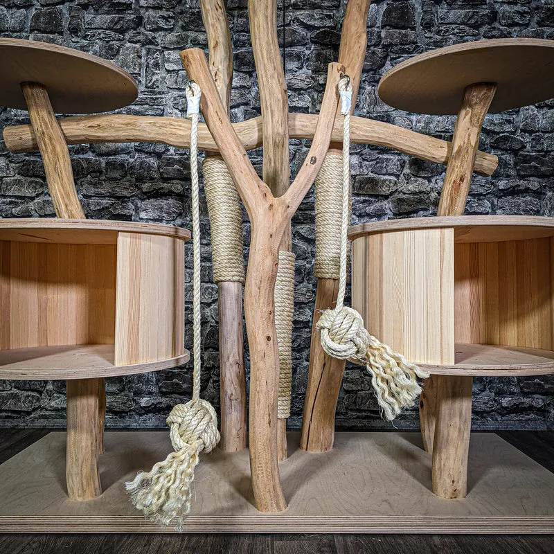 Naturkratzbaum 3090 Kratzbaum Natur Holz Design 158 cm hoch Katzenbaum