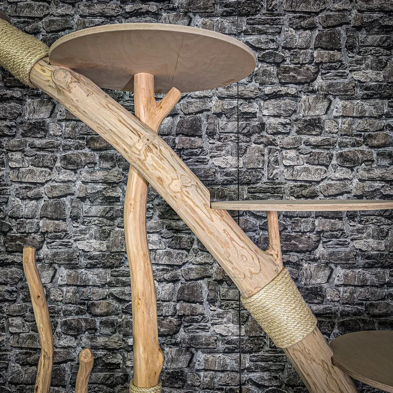 Naturkratzbaum 3086 Kratzbaum Natur Holz Design 183 cm hoch Katzenbaum