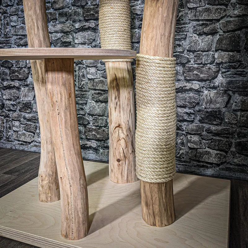 Naturkratzbaum 3082 Kratzbaum Natur Holz Design 175 cm hoch Katzenbaum