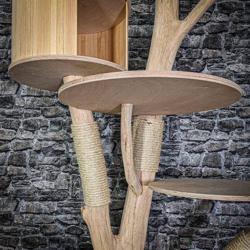Naturkratzbaum 3079 Kratzbaum Natur Holz Design 220 cm hoch Katzenbaum