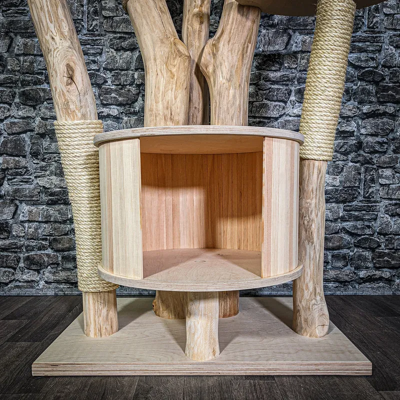 Naturkratzbaum 3078 Kratzbaum Natur Holz Design 225 cm hoch Katzenbaum