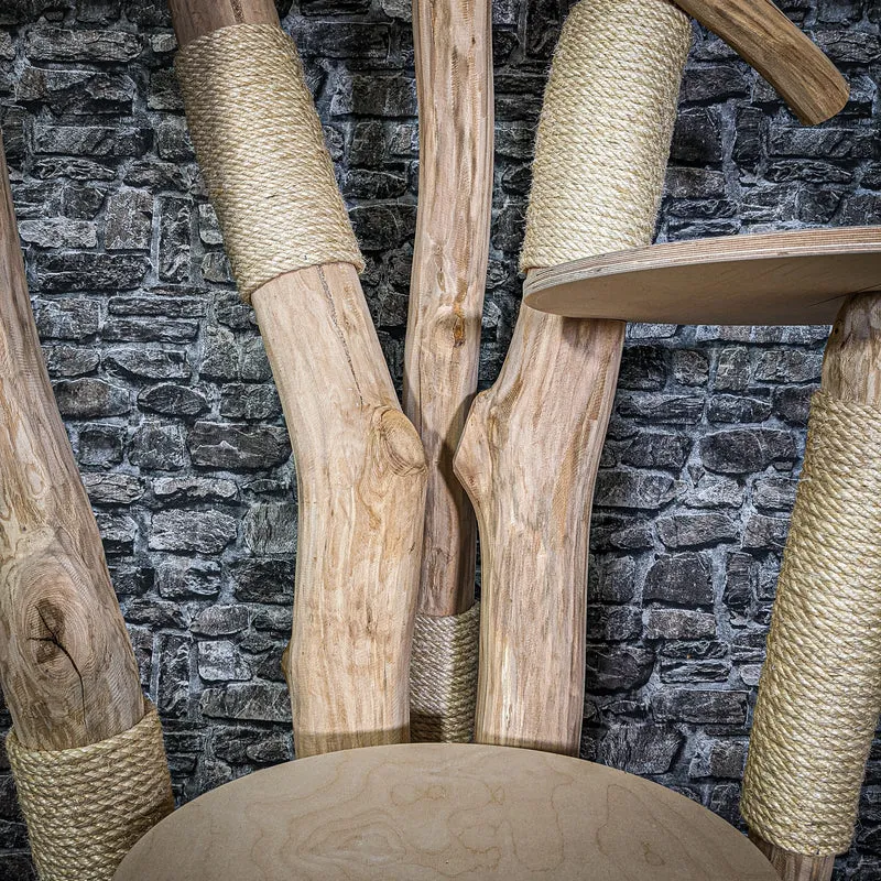 Naturkratzbaum 3078 Kratzbaum Natur Holz Design 225 cm hoch Katzenbaum