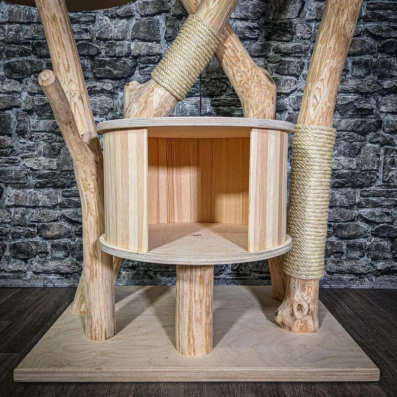 Naturkratzbaum 3077 Kratzbaum Natur Holz Design 191 cm hoch Katzenbaum
