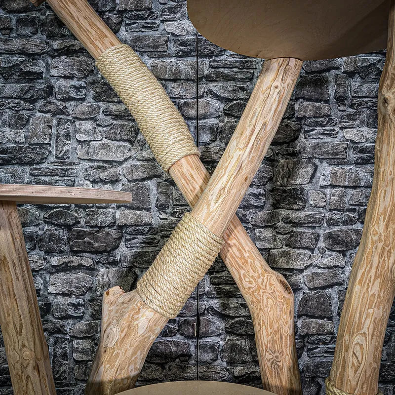 Naturkratzbaum 3077 Kratzbaum Natur Holz Design 191 cm hoch Katzenbaum