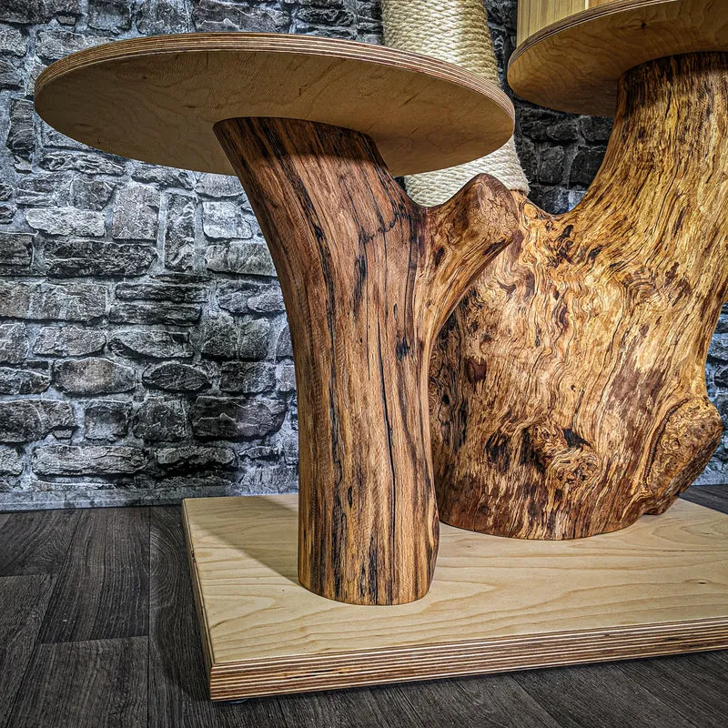 Naturkratzbaum 3072 Kratzbaum Natur Holz Design 120 cm hoch Katzenbaum