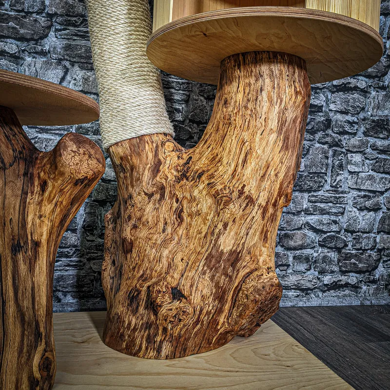 Naturkratzbaum 3072 Kratzbaum Natur Holz Design 120 cm hoch Katzenbaum