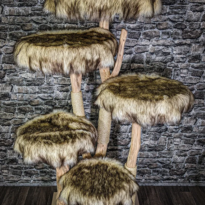 Naturkratzbaum 3069 Kratzbaum Natur Holz Design 175 cm hoch Katzenbaum