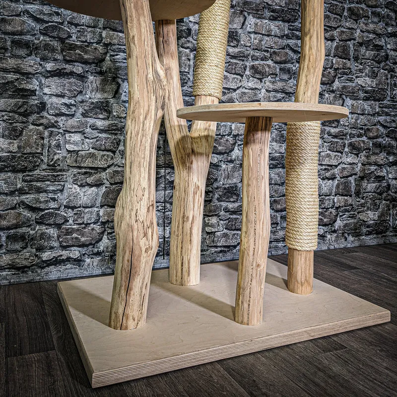 Naturkratzbaum 3069 Kratzbaum Natur Holz Design 175 cm hoch Katzenbaum