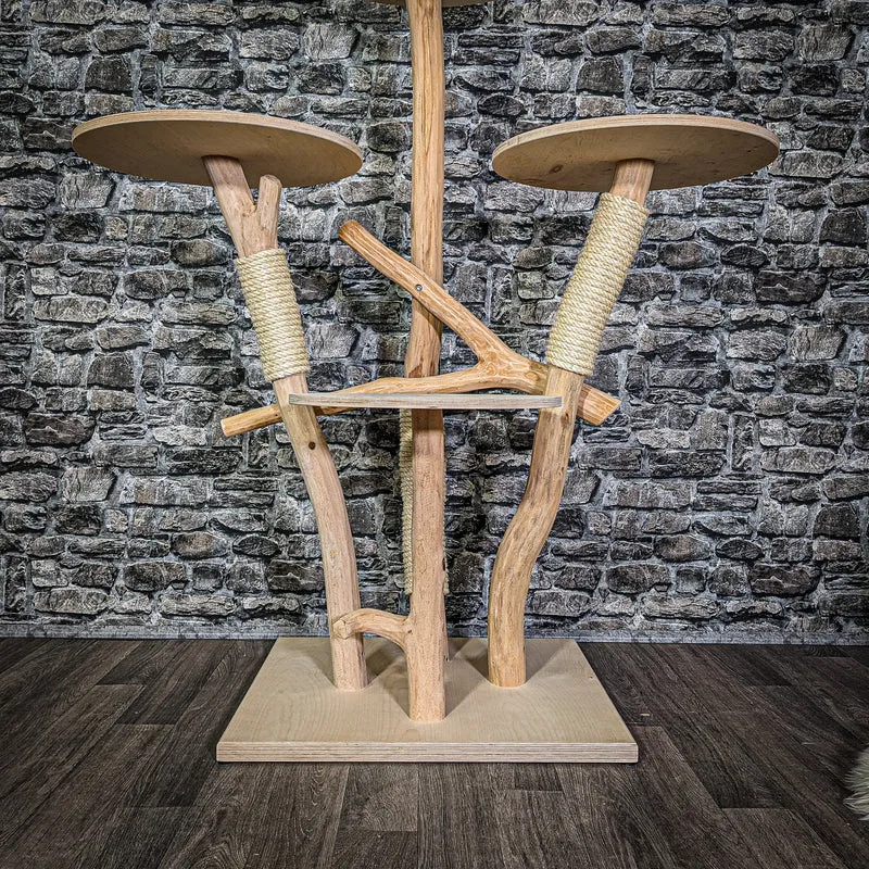 Naturkratzbaum 3068 Kratzbaum Natur Holz Design 133 cm hoch Katzenbaum