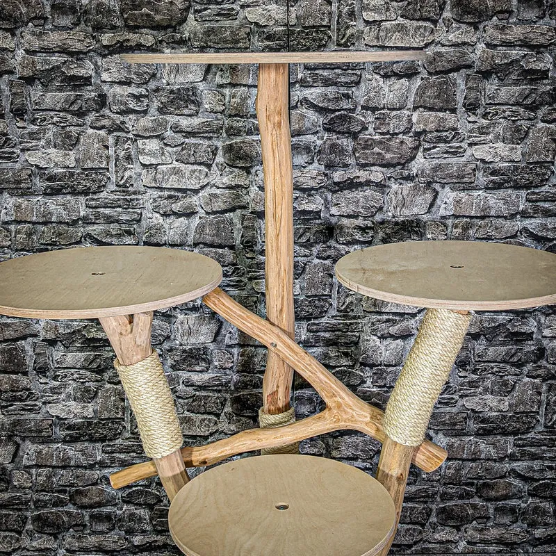 Naturkratzbaum 3068 Kratzbaum Natur Holz Design 133 cm hoch Katzenbaum