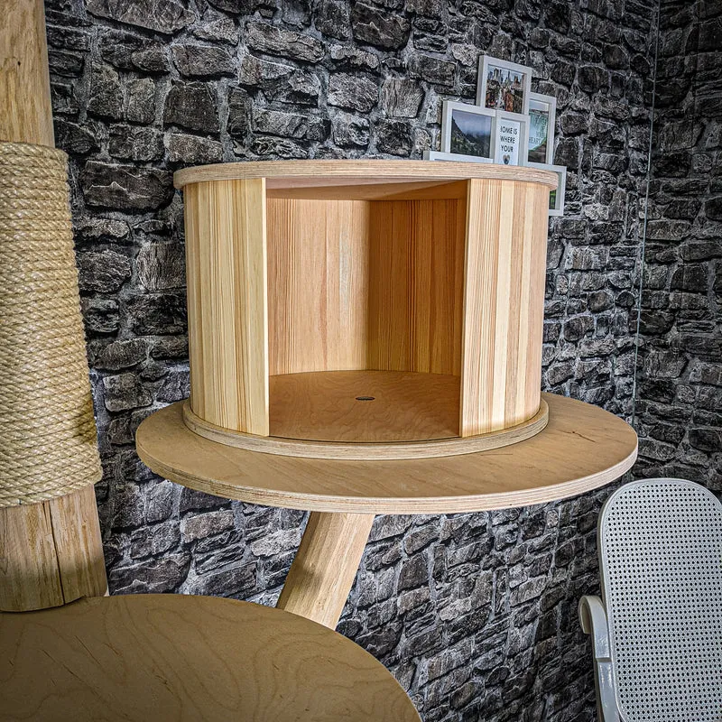 Naturkratzbaum 3066 Kratzbaum Natur Holz Design 205 cm hoch Katzenbaum