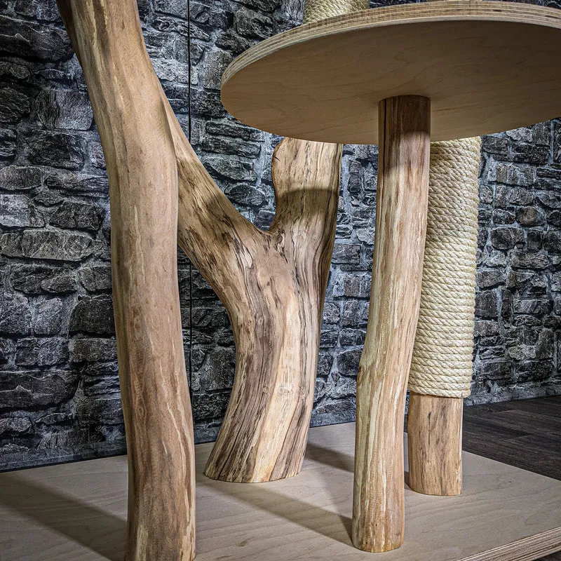 Naturkratzbaum 3063 Kratzbaum Natur Holz Design 180 cm hoch Katzenbaum