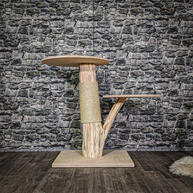 Naturkratzbaum 3062 Kratzbaum Natur Holz Design 85 cm hoch Katzenbaum