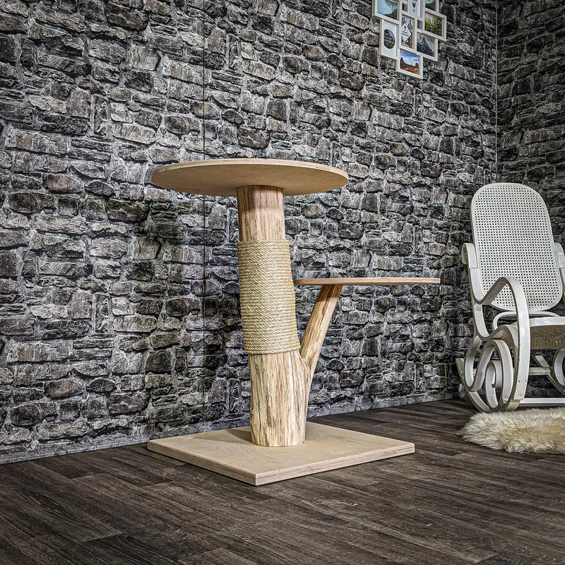 Naturkratzbaum 3062 Kratzbaum Natur Holz Design 85 cm hoch Katzenbaum
