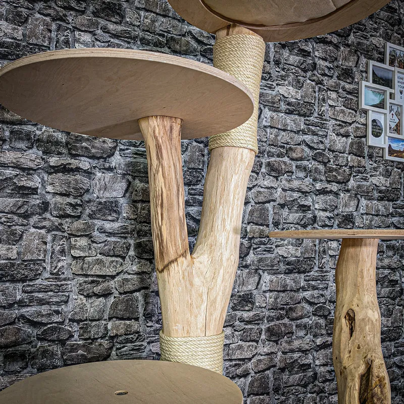 Naturkratzbaum 3048 Kratzbaum Natur Holz Design 176 cm hoch Katzenbaum