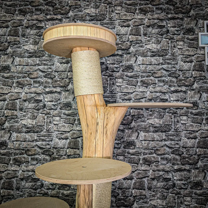 Naturkratzbaum 3039 Kratzbaum Natur Holz Design 168 cm hoch Katzenbaum