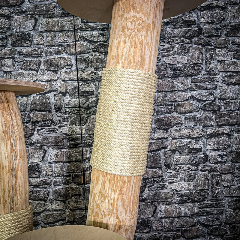 Naturkratzbaum 3037 Kratzbaum Natur Holz Design 130 cm hoch Katzenbaum