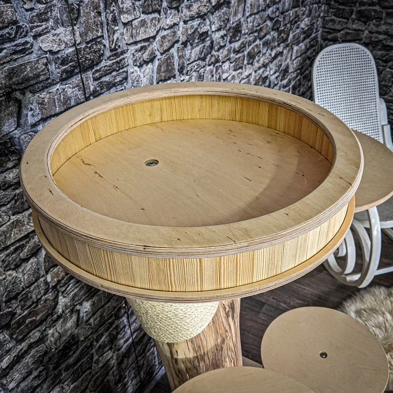 Naturkratzbaum 3035 Kratzbaum Natur Holz Design 136 cm hoch Katzenbaum