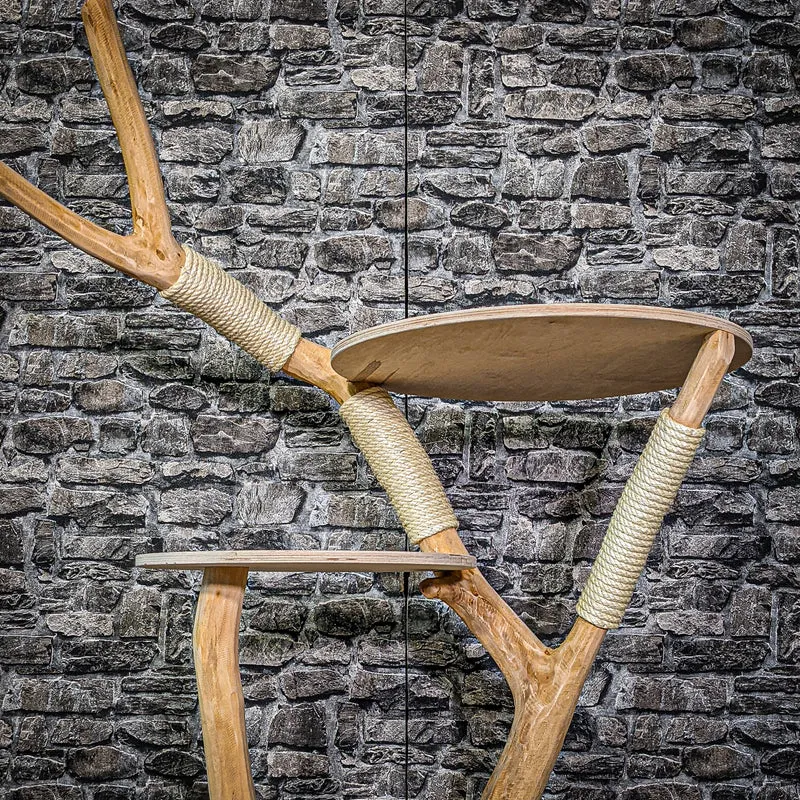 Naturkratzbaum 2985 Kratzbaum Natur Holz Design 127 cm hoch Katzenbaum