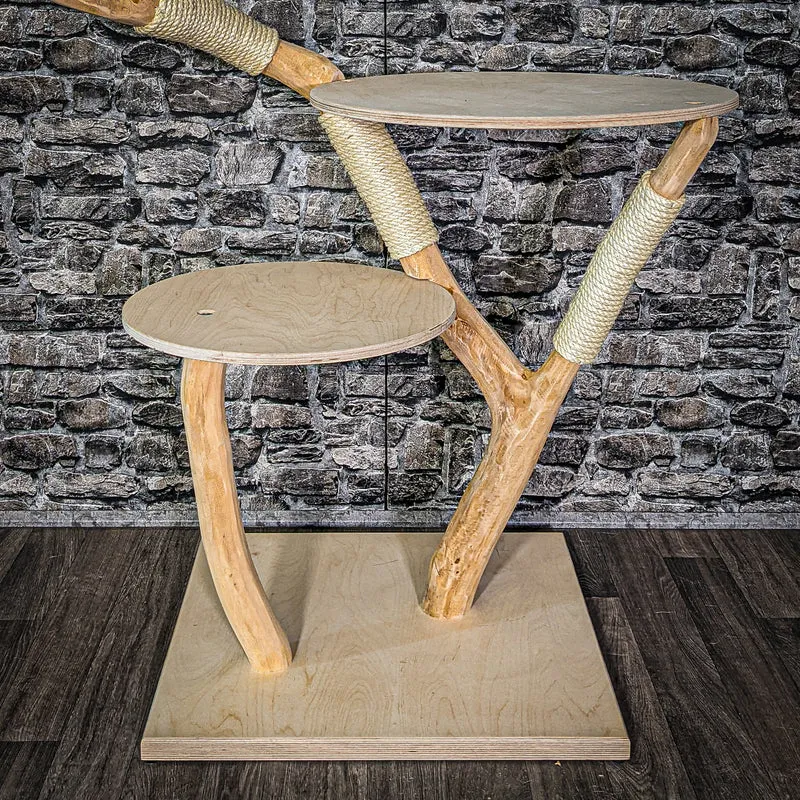 Naturkratzbaum 2985 Kratzbaum Natur Holz Design 127 cm hoch Katzenbaum