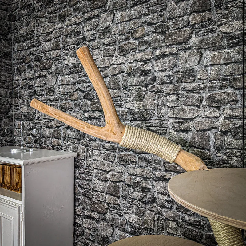 Naturkratzbaum 2985 Kratzbaum Natur Holz Design 127 cm hoch Katzenbaum