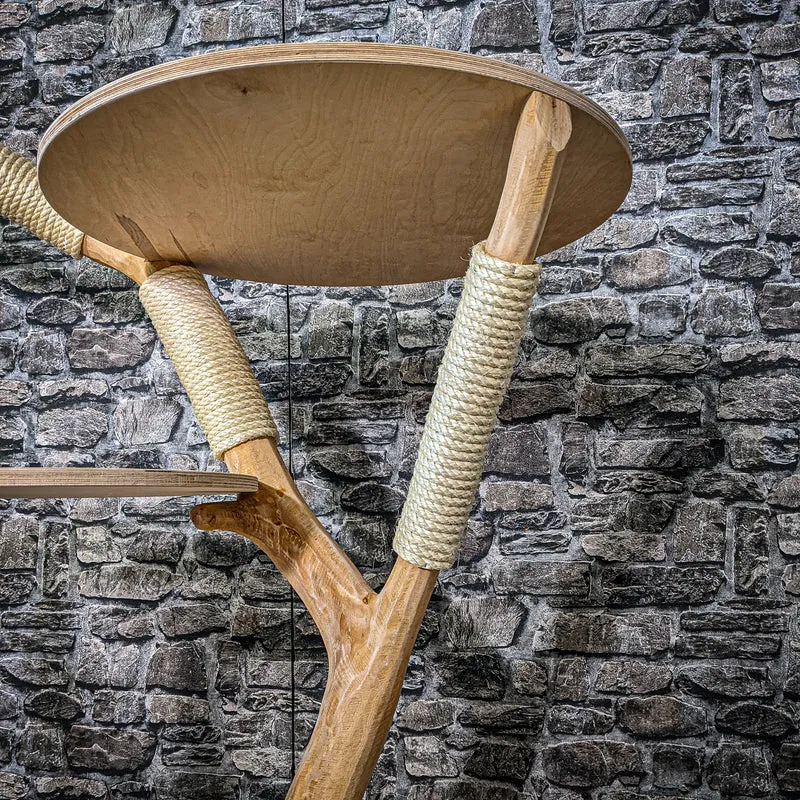 Naturkratzbaum 2985 Kratzbaum Natur Holz Design 127 cm hoch Katzenbaum
