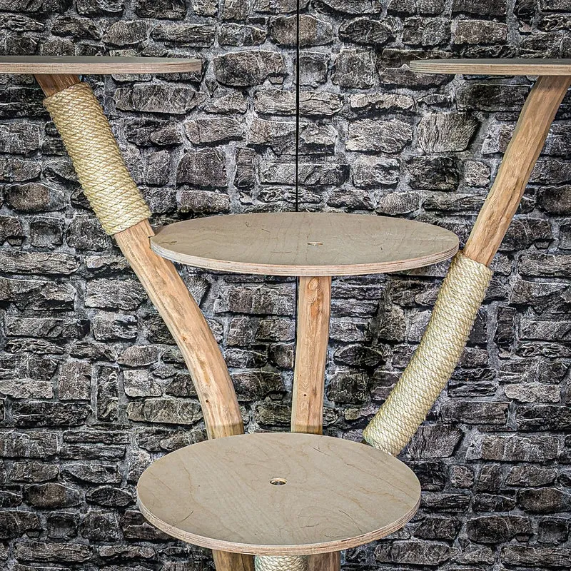 Naturkratzbaum 2984 Kratzbaum Natur Holz Design 111 cm hoch Katzenbaum