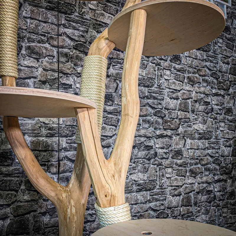 Naturkratzbaum 2982 Kratzbaum Natur Holz Design 164 cm hoch Katzenbaum