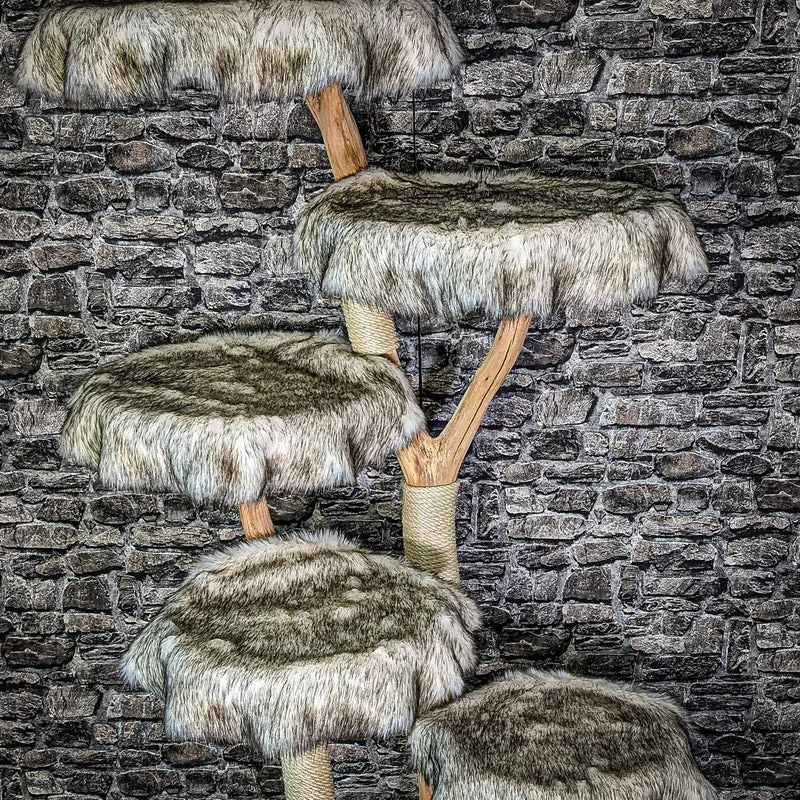 Naturkratzbaum 2981 Kratzbaum Natur Holz Design 175 cm hoch Katzenbaum