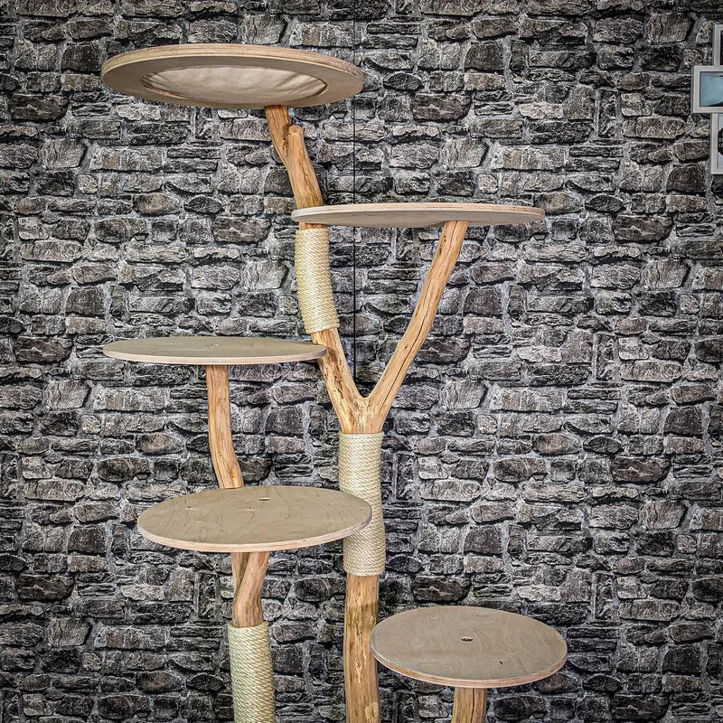 Naturkratzbaum 2981 Kratzbaum Natur Holz Design 175 cm hoch Katzenbaum