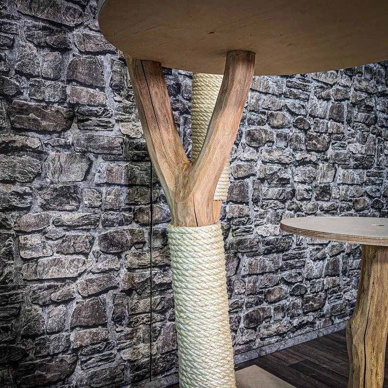 Naturkratzbaum 2981 Kratzbaum Natur Holz Design 175 cm hoch Katzenbaum